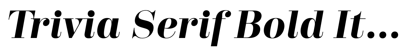Trivia Serif Bold Italic